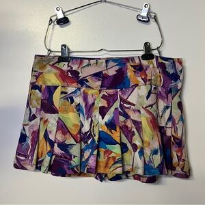 Eleven by Venus Williams Multicolor Pickleball Tennis Skirt with Shorts Size L